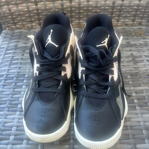 Jordan Kids' Black and Cream Low-Top Sneakers